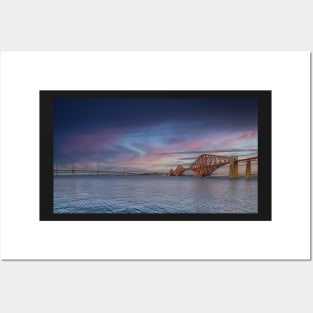 Forth Bridges Sunset Posters and Art